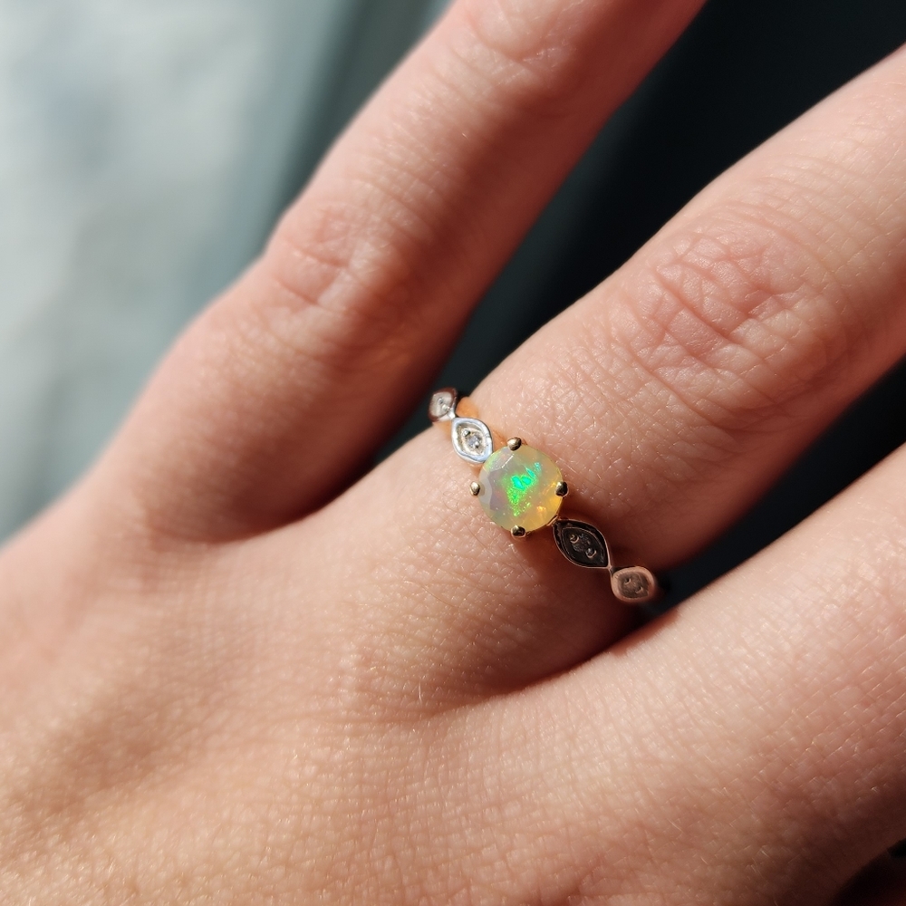 Moon Magic Opal Engagement Ring